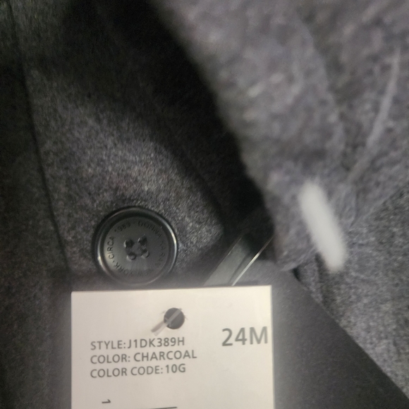 DKNY Baby Boy NWT Sz 24 Months Charcoal Button Up Coat - Picture 4 of 6